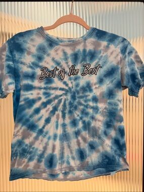 Cheer Athletics Tie-Dye 'Best of the Best' Graphic Tee - Blue & White